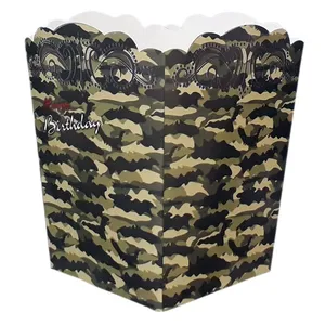 ظرف پاپ کورن طرح نظامی بسته 10 عددی