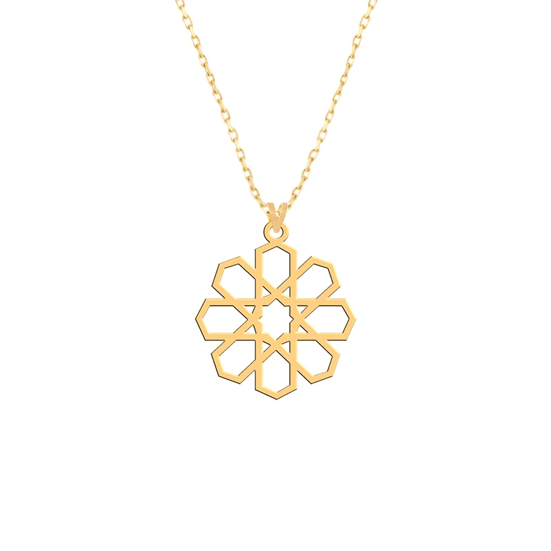 گردنبند طلا 18 عیار زنانه فرشته مدل اسلیمی WNLZ-000042