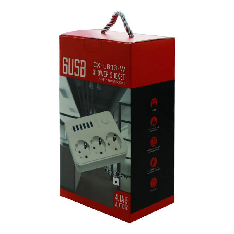 چندراهی برق علاالدین مدل 6USB چندراهی برق علاالدین مدل 6USB