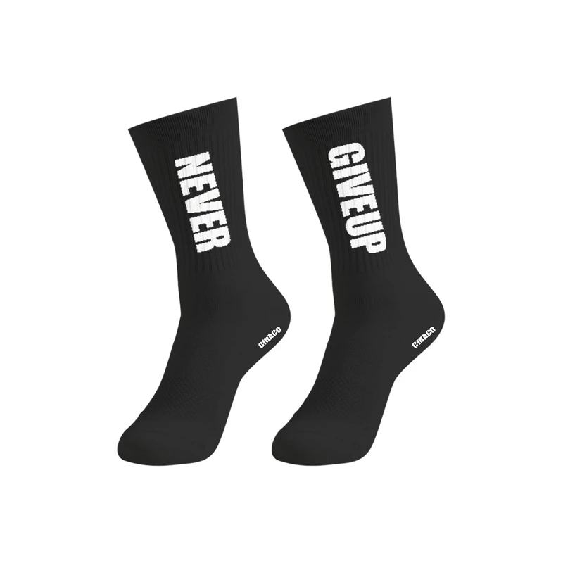 جوراب ورزشی ساق بلند مردانه چیاکو مدل NEVER GIVEUP کد 09