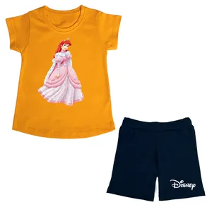 ست تی شرت و شلوارک دخترانه مدل Mermaid disney OG