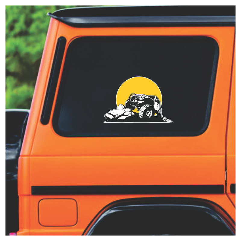 استیکر و برچسب بدنه خودرو طرح آفرود کد S048