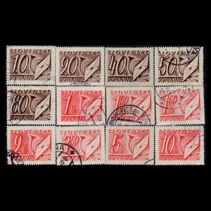 تمبر یادگاری طرح کشور اسلواکی مدل 1937 مجموعه 12 عددی