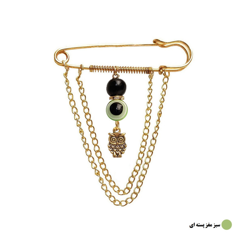 سنجاق سینه زنانه مدل چشم نظر به همراه گیره روسری