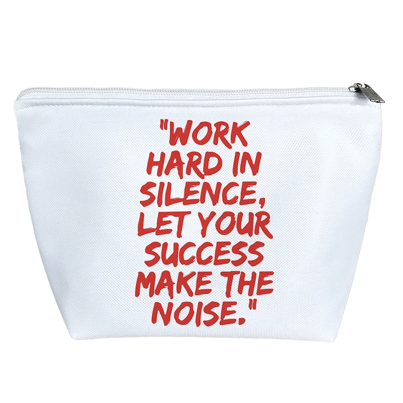 کیف لوازم آرایش دخترانه خندالو مدل متن‌نوشته انگیزشی کد 9897