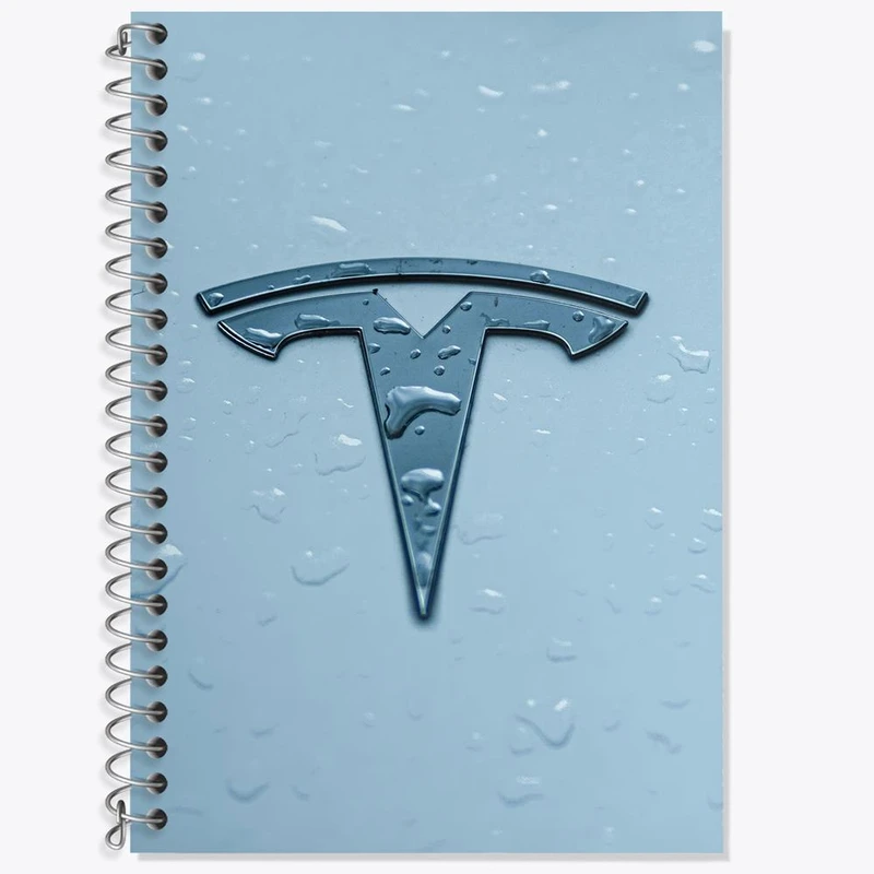 دفتر زبان 50 برگ خندالو مدل سه خط طرح تسلا tesla کد 30704