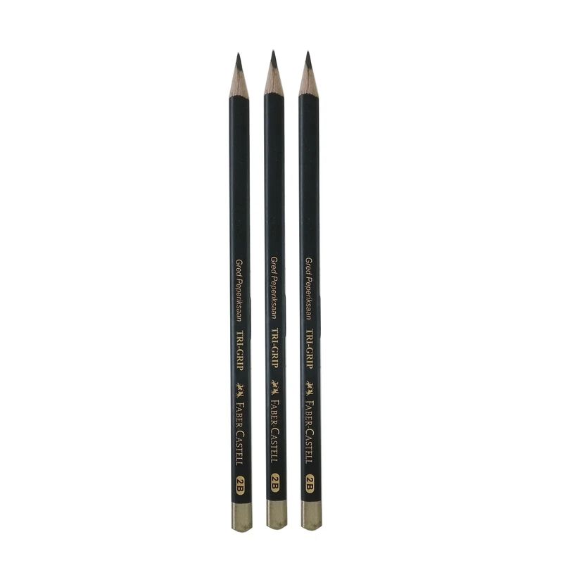 مداد مشکی فابر کاستل مدل TRI-GRIPبسته 3 عددی