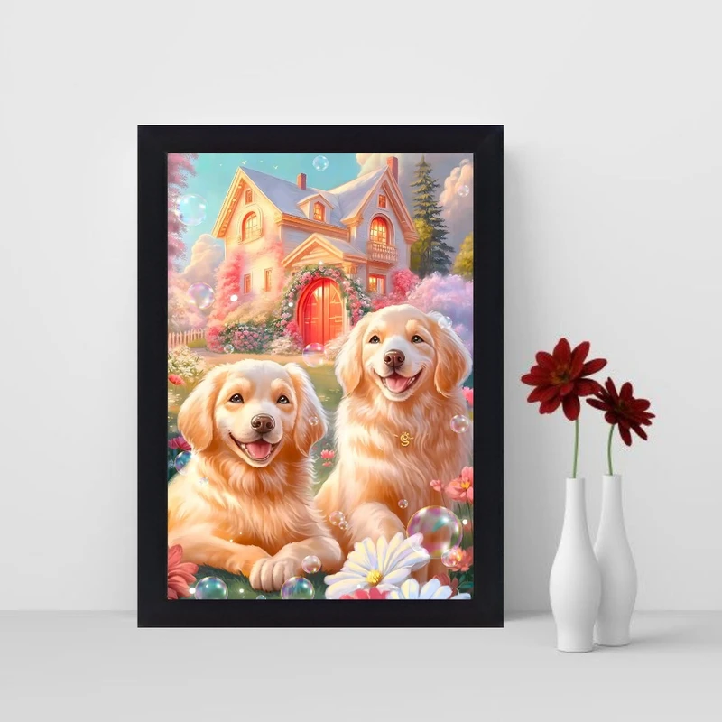 تابلو نوری طرح سگ مدل puppy dogs کد 1013