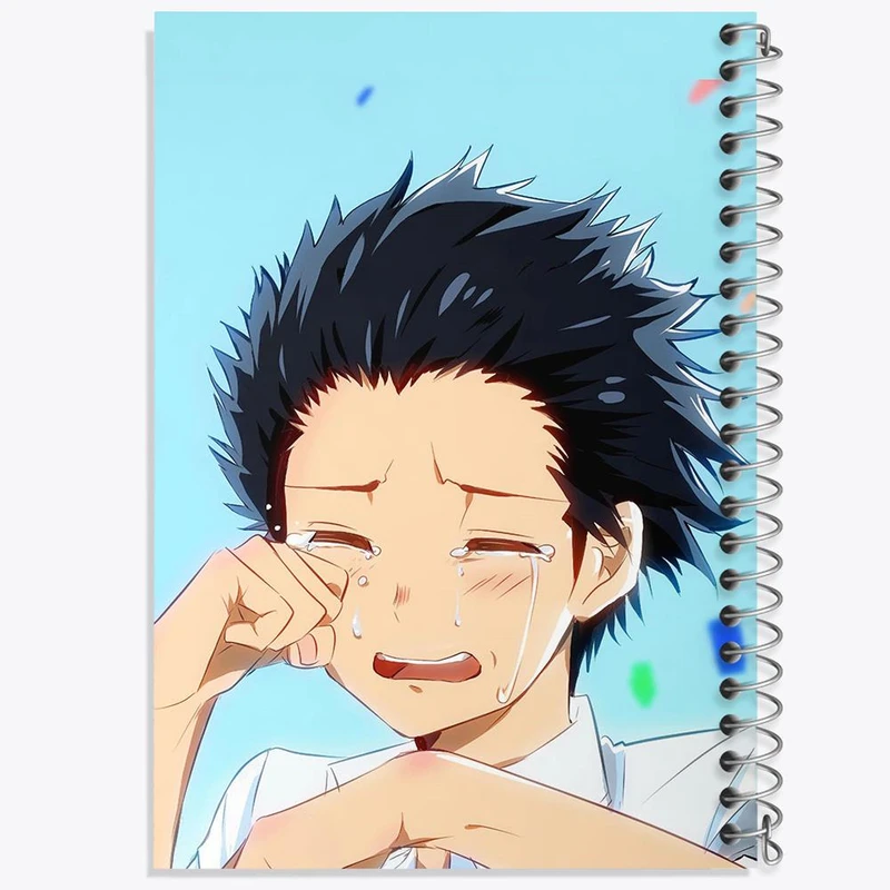 دفتر شطرنجی 50 برگ خندالو طرح شویا ایشیدا انیمه سایلنت ویس A Silent Voice کد 15778