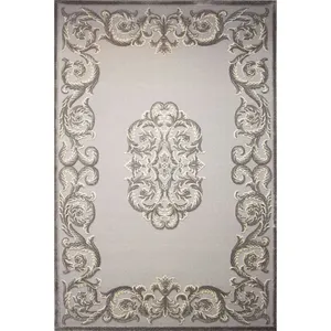 فرش ماشینی ساوین کد 7400 زمینه نقره ای