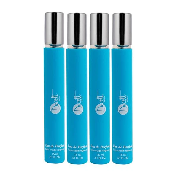 عطر جیبی مردانه دکلت مدل Silver Scent Jacques Bogart حجم 15 میلی لیتر مجموعه 4 عددی
