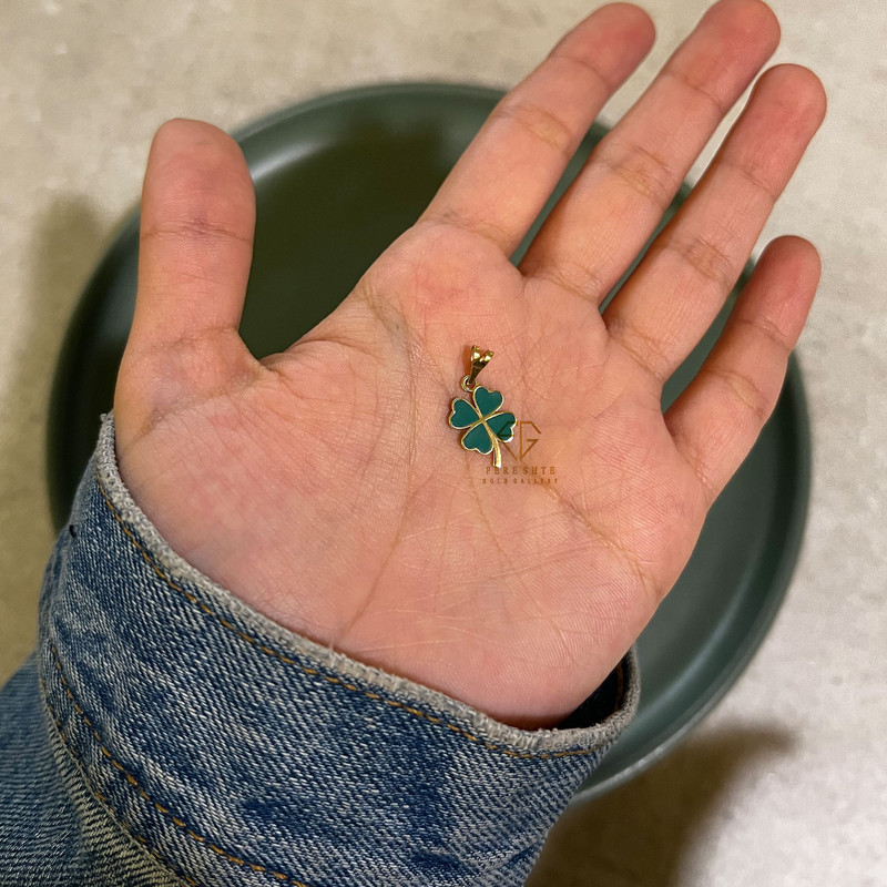 آویز گردنبند طلا 18 عیار زنانه فرشته مدل شبدر کد WANR-00012