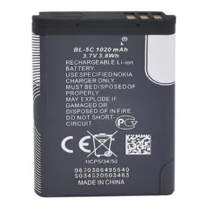  باتری موبایل مدل BL-5C با ظرفیت 1020میلی آمپرساعت مناسب برای گوشی موبایل نوکیا 5C