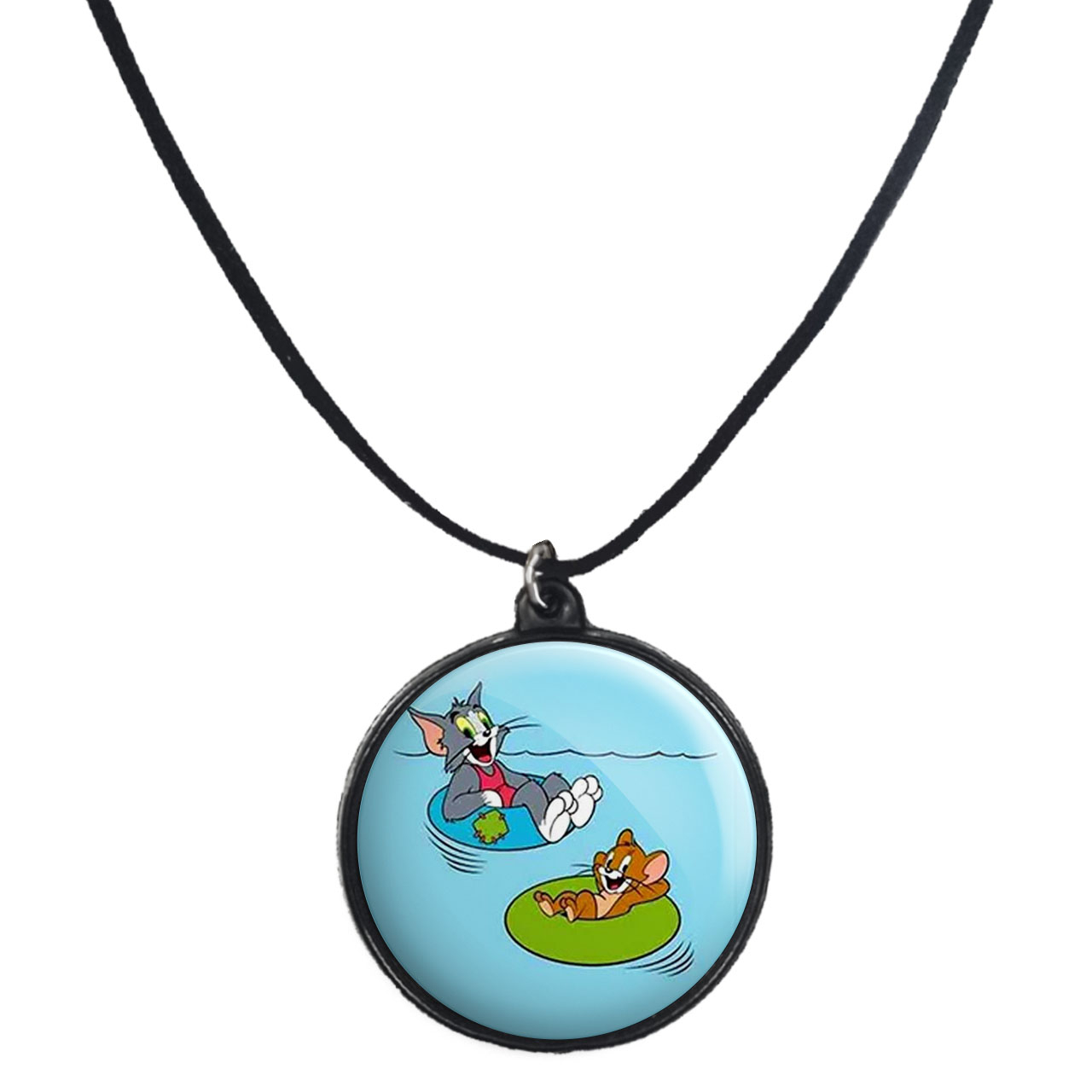 گردنبند پرمانه طرح تام و جری کد pmb.10754 مدل دو طرفه