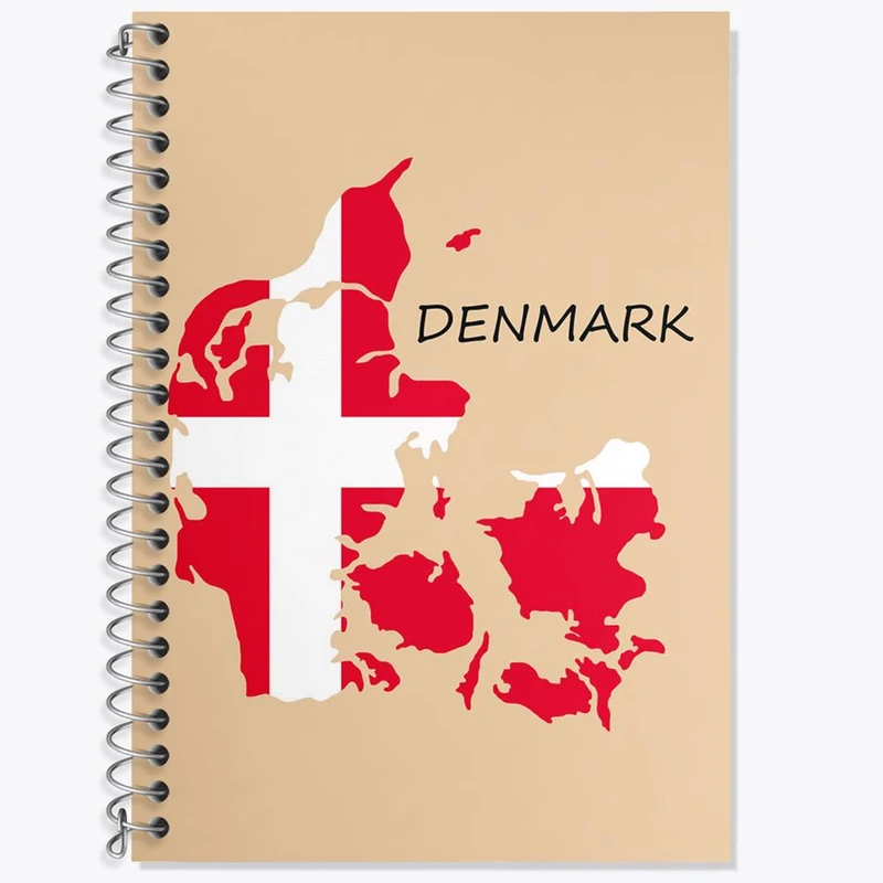 دفتر لغت 50 برگ خندالو مدل پرچم دانمارک کد 20664