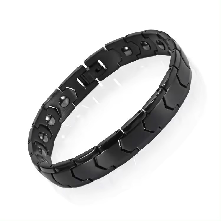 دستبند مردانه مغناطیسی مدل tungsten کد s24 دستبند مردانه مغناطیسی مدل tungsten کد s24