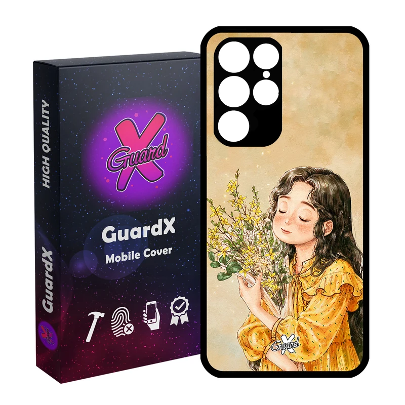 کاور گارد ایکس طرح دختر مدل Glass10232 مناسب برای گوشی موبایل سامسونگ Galaxy S22 Ultra
