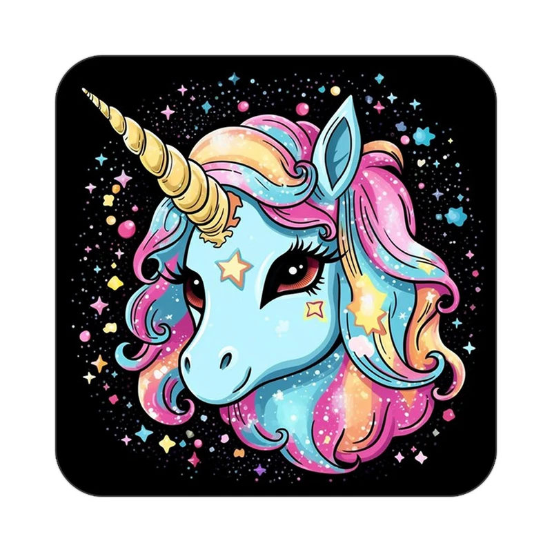 زیر لیوانی کاکتی طرح اسب تک شاخ و یونیکورن مدل mp30145