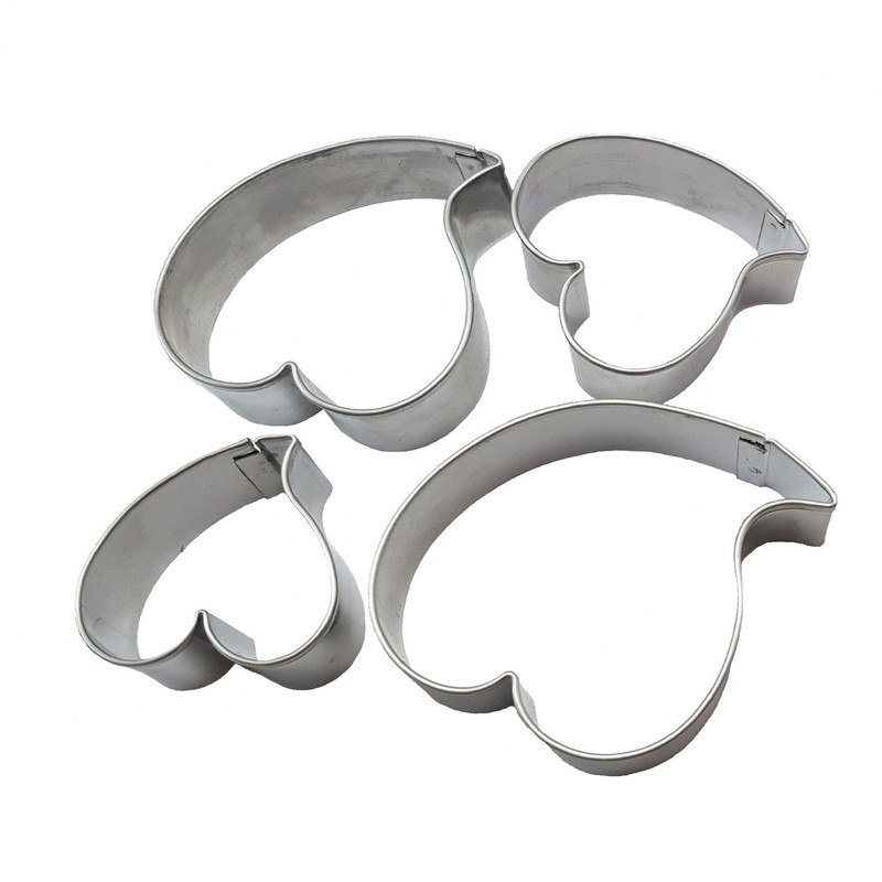 کاتر شیرینی پزی مدل قلب کج sk407 مجموعه 4 عددی