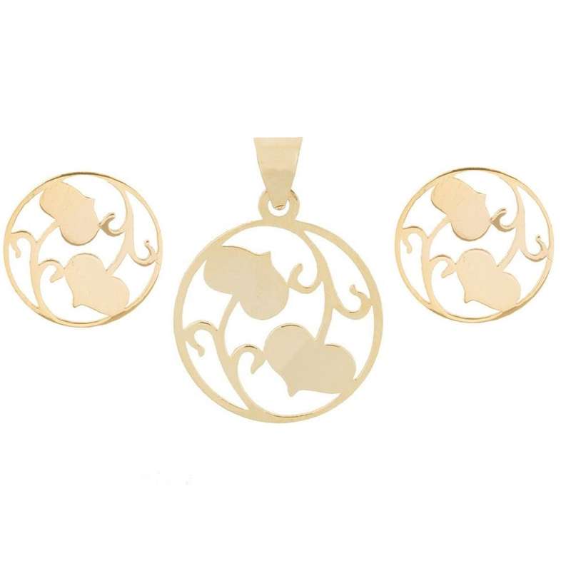 نیم ست طلا 18 عیار زنانه مدل دایره کد GH6350 نیم ست طلا 18 عیار زنانه مدل دایره کد GH6350