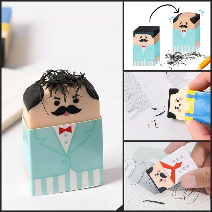 پاک کن مدل مرد کچل شو مجموعه 4 عددی