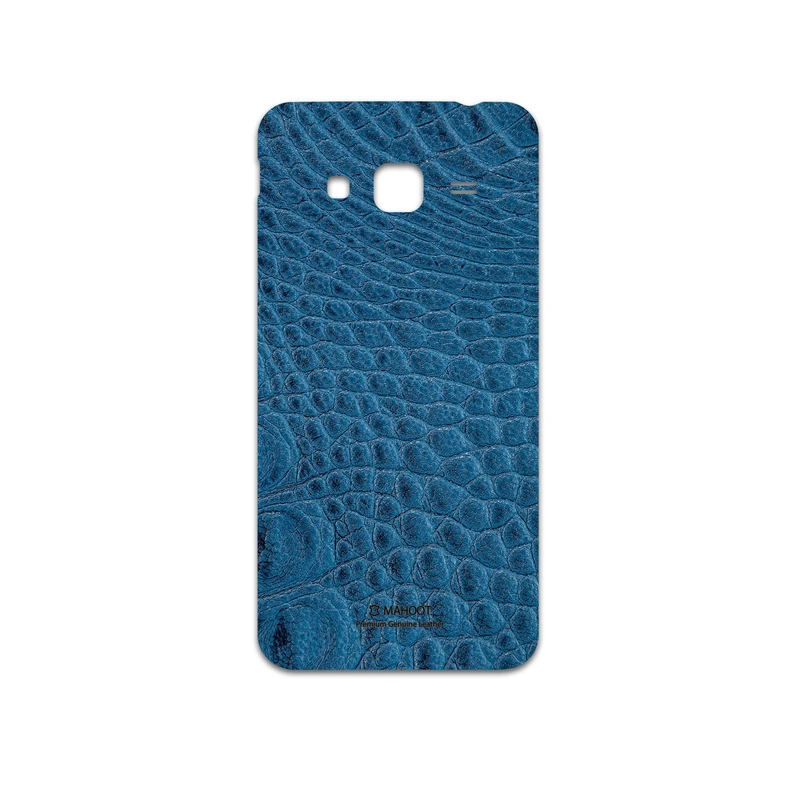برچسب پوششی ماهوت مدل Blue-Crocodile-Leather مناسب برای گوشی موبایل سامسونگ Galaxy J3 2016