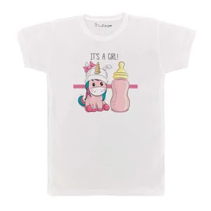 تی شرت بچگانه پرمانه طرح Unicorn کد pmt.3115