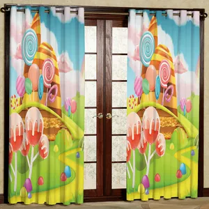 پرده مدل شهر آب نباتی هازان پانچی کد 2380 سایز 140x200 سانتی متر