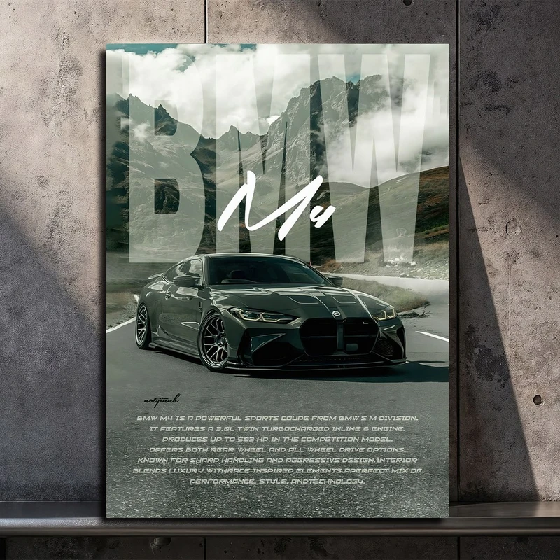 تابلو شاسی بکلیت طرح ماشین BMW M6 مدل SH-S10825 