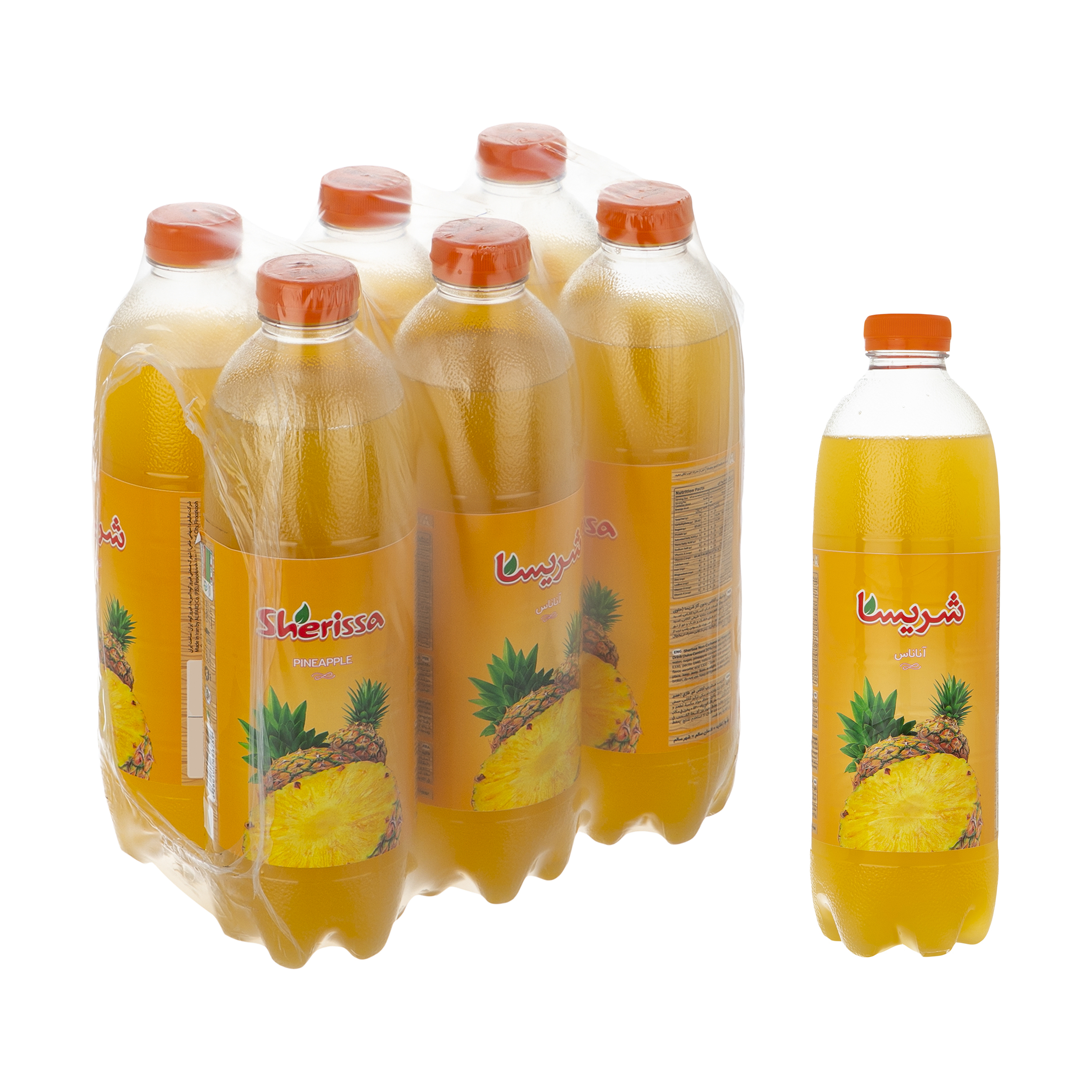 نوشیدنی آناناس شریسا - 1300 میلی لیتر بسته 6 عددی