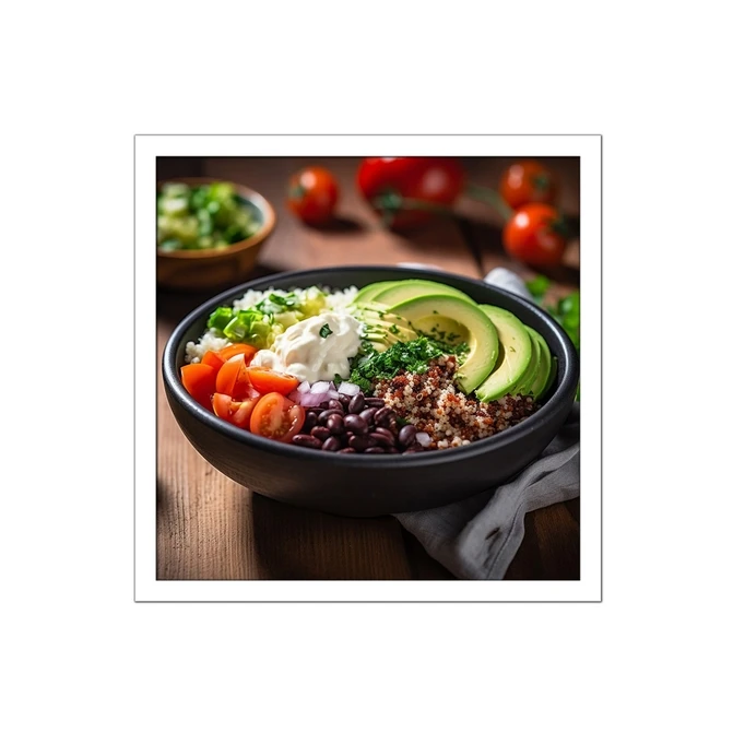 تابلو نوری بکلیت طرح رستوران و کافه غذای رژیمی مدل W-MID-15987