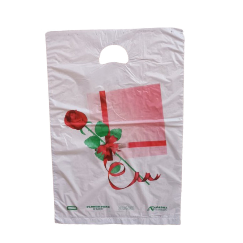 کیسه خرید مدل گل دسته دار 30x45 بسته 100 عددی