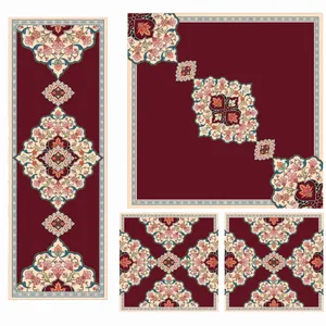 ست رومیزی 4 تکه شمسه نگار مدل SETU6B