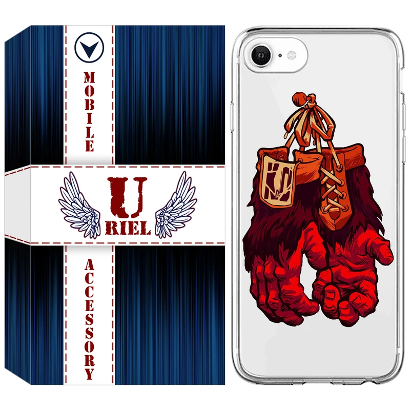 کاور یوریل مدل Clear کد 77 طرح دستکش مناسب برای گوشی موبایل اپل iPhone 7 / 8 / SE 2020 / SE 2022