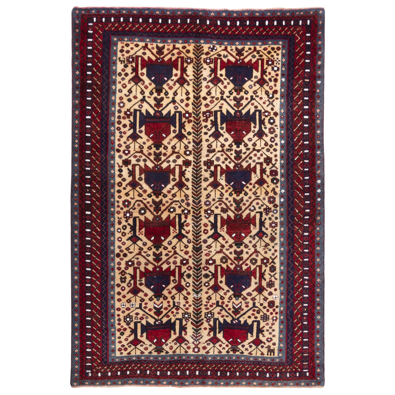فرش قدیمی  دستباف سه متری سی پرشیا کد 185087