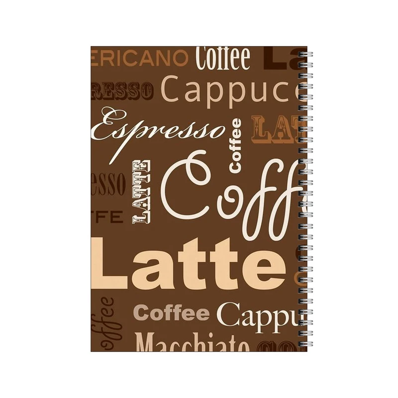 دفتر مشق 80 برگ بامبیلیپ طرح کافه لاته کد 8453897