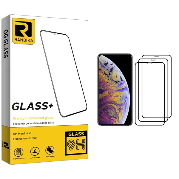 محافظ صفحه نمایش راندیکا مدل Gld مناسب برای گوشی موبایل اپل iPhone XS Max بسته سه عددی