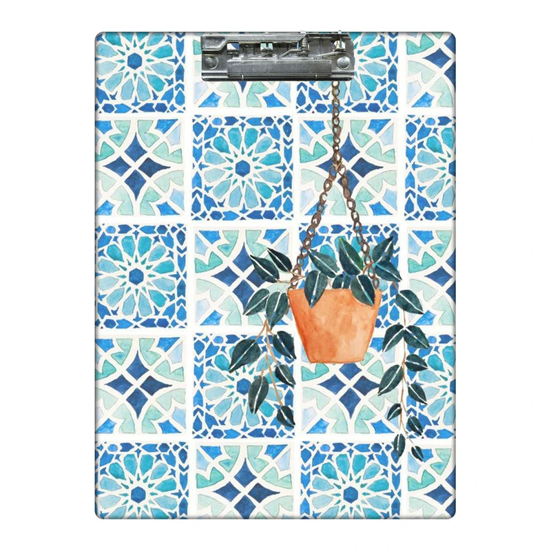 تخته شاسی طرح گلدان در حیاط کاشی کد  2424161 سایز A4