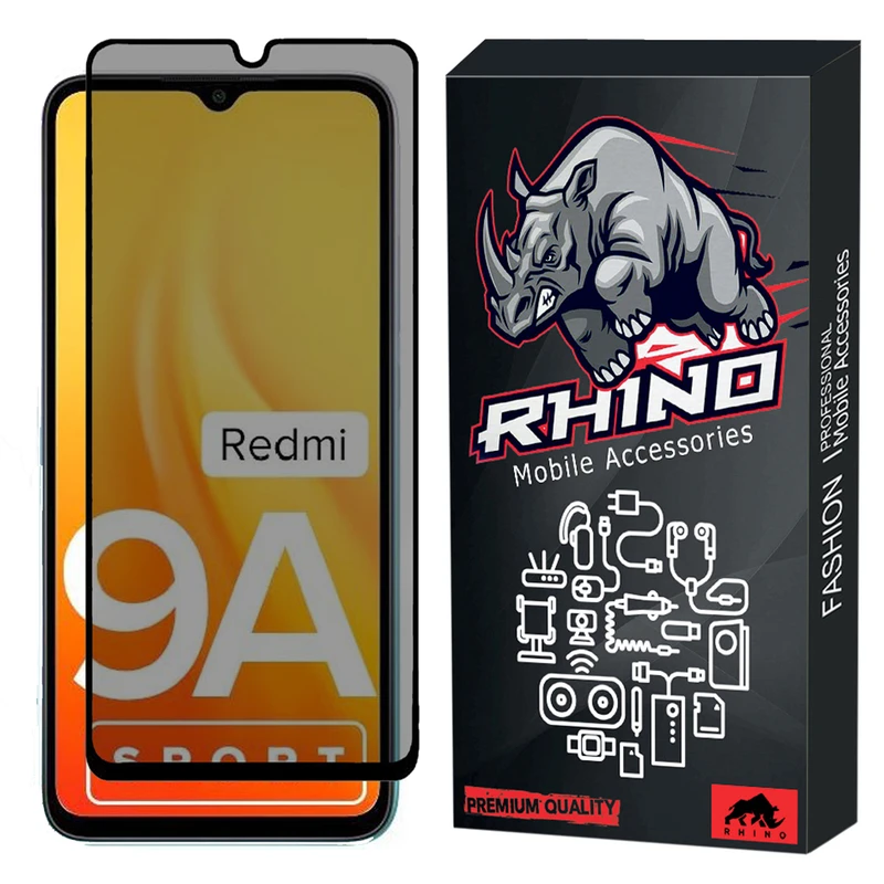 محافظ صفحه نمایش حریم شخصی راینو مدل R-Privacy مناسب برای گوشی موبایل شیائومی Redmi 9A Sport