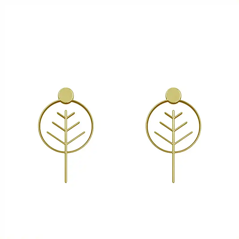 گوشواره طلا 18 عیار زنانه مدوپد مدل درخت کد GA1-15851