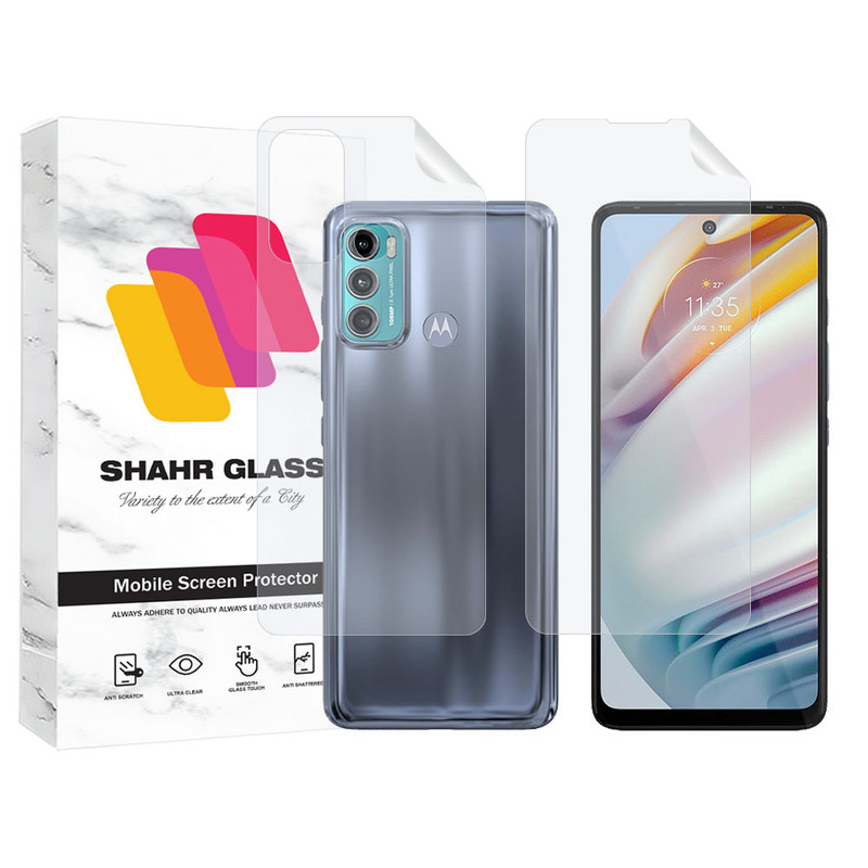محافظ صفحه نمایش شهر گلس مدل MTNANFBSH مناسب برای گوشی موبایل موتورولا Moto G60 به همراه محافظ پشت گوشی