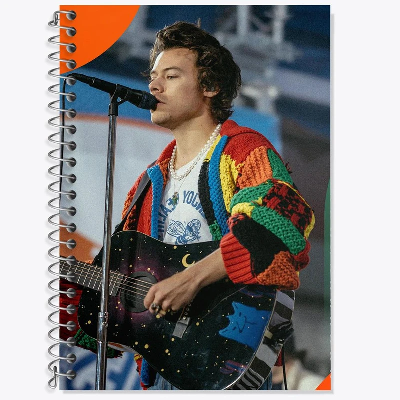 دفتر لغت 50 برگ خندالو مدل هری استایلز گروه موسیقی وان دایرکشن One Direction کد 18934