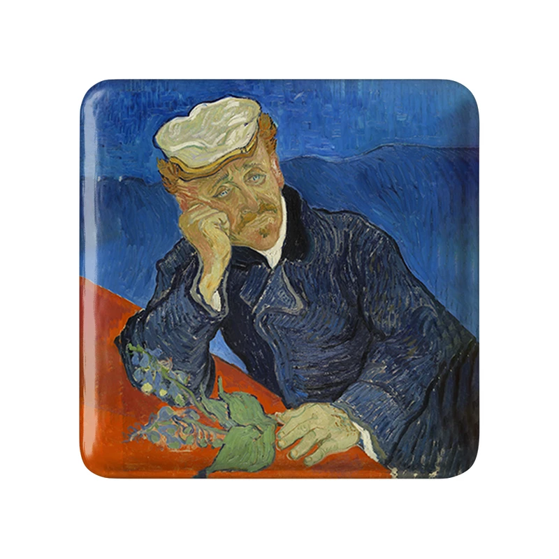 پیکسل خندالو طرح پرتره دکتر گاچه ونسان ونگوگ (Van Gogh) مدل مربعی کد 36807