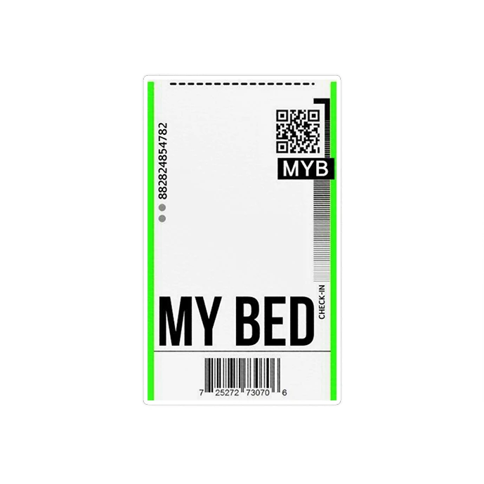 استیکر لپ تاپ ماسا دیزاین طرح my bed مدل STK1670