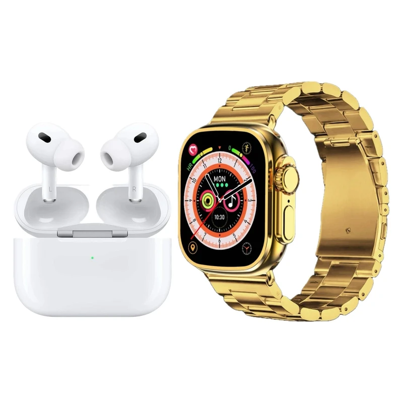 ساعت هوشمند مدل Airpods Pro 2 + i20 ULTRA به همراه هدفون