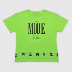 تی شرت آستین کوتاه زنانه مدل مد اسپورت رنگ سبز