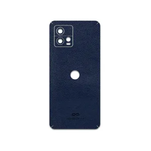 MAHOOT Deep-Blue-Leather Cover Sticker for Motorola Moto G72