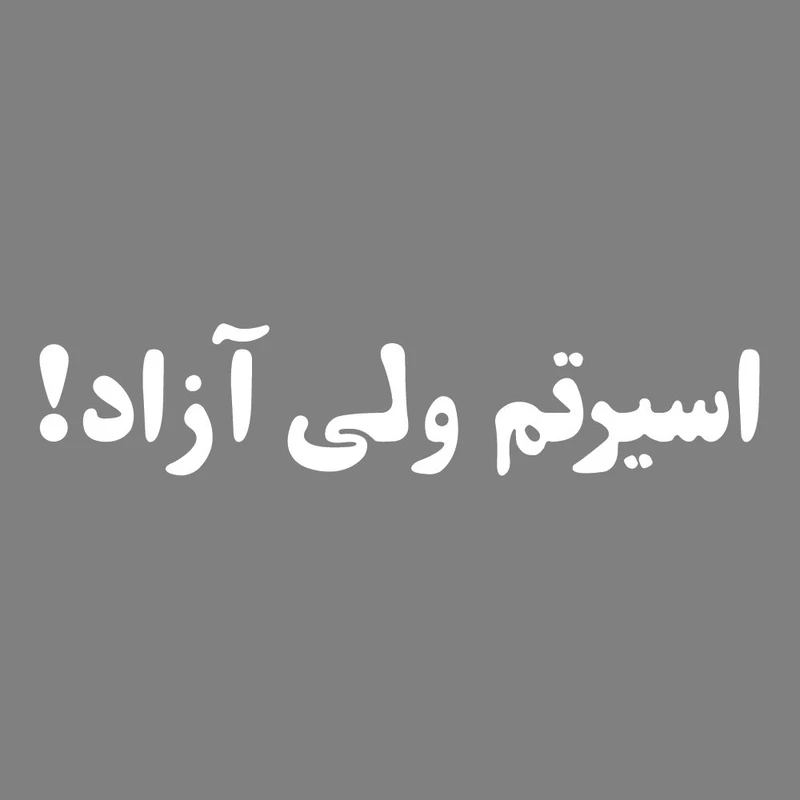 برچسب بدنه خودرو طرح اسیرتم ولی آزاد کد MT-W458