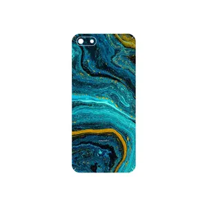 MAHOOT Turquoise marblewith golden streaks Cover Sticker for Honor 7S