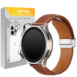 بند اسپریگ مدل MG Leather مناسب برای ساعت هوشمند سامسونگ Galaxy Watch 7 / 7 FE / 6 / 6 Classic / 5 / 5 Pro / 4 / 4 Classic